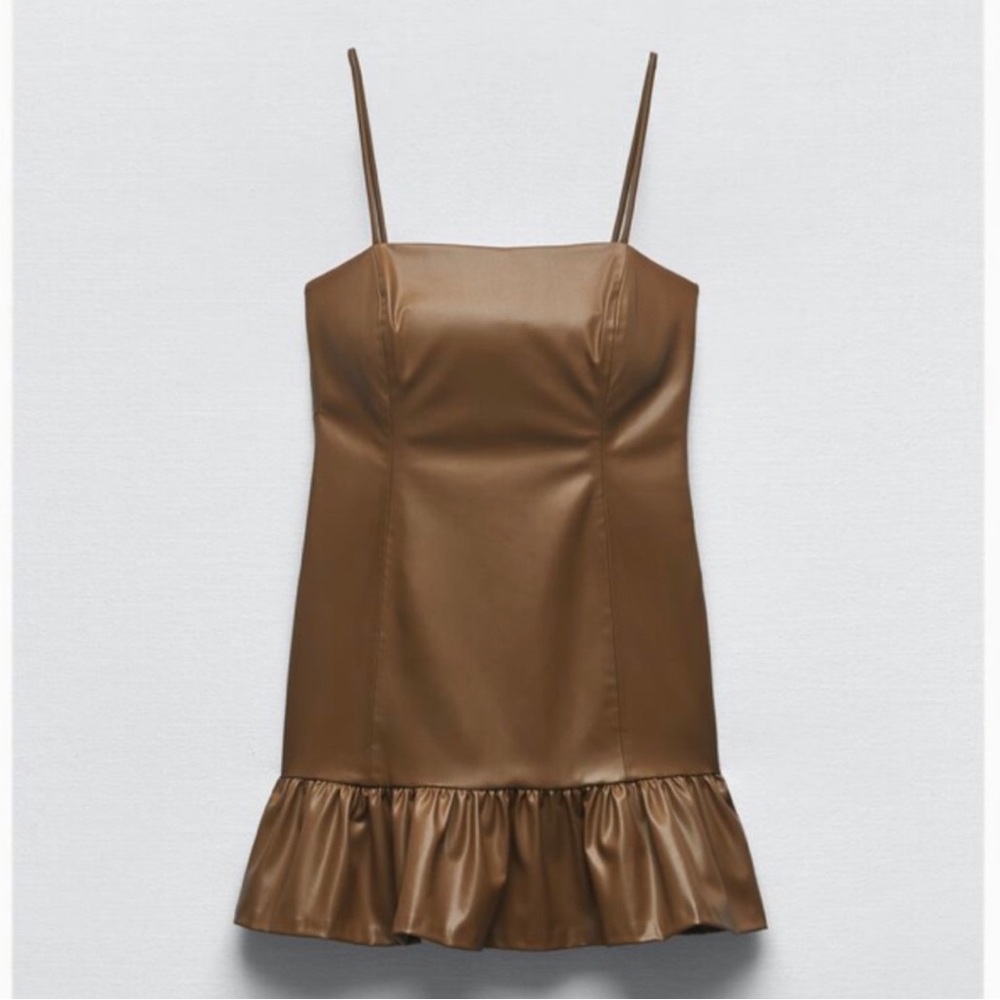 ZARA BNWT FAUX LEATHER DRESS SZ SM